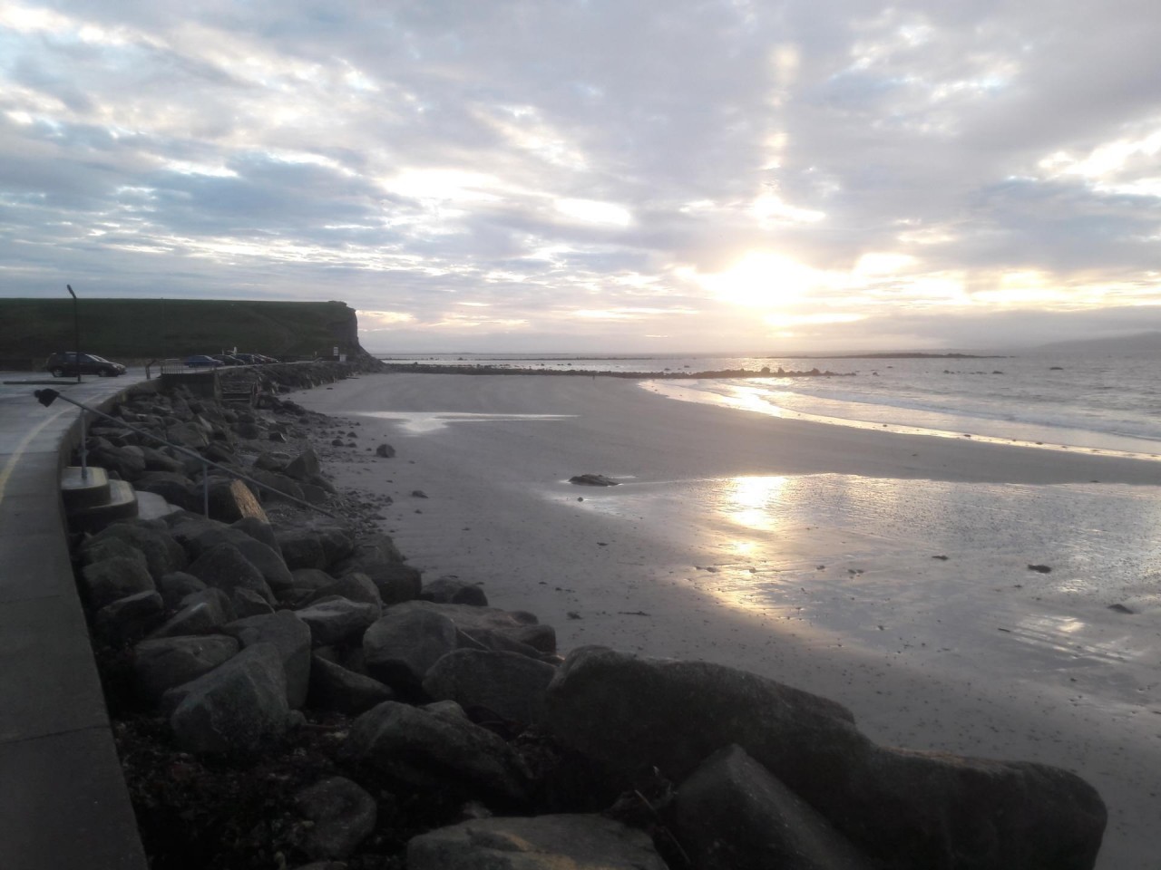 Sand is more even at the top of the beach than yesterday.